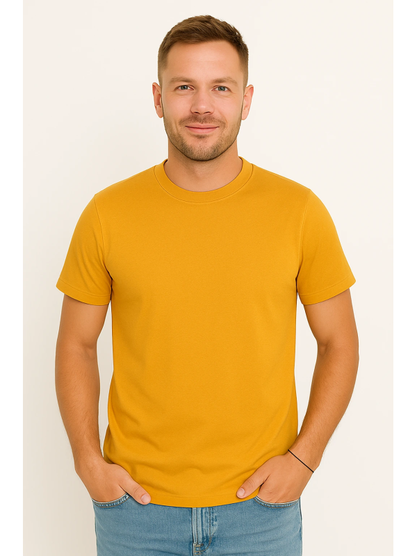 X-Name - Heren T-Shirt - Oranje - Zachte Stof - Italianstyle - Art.nr. A-019