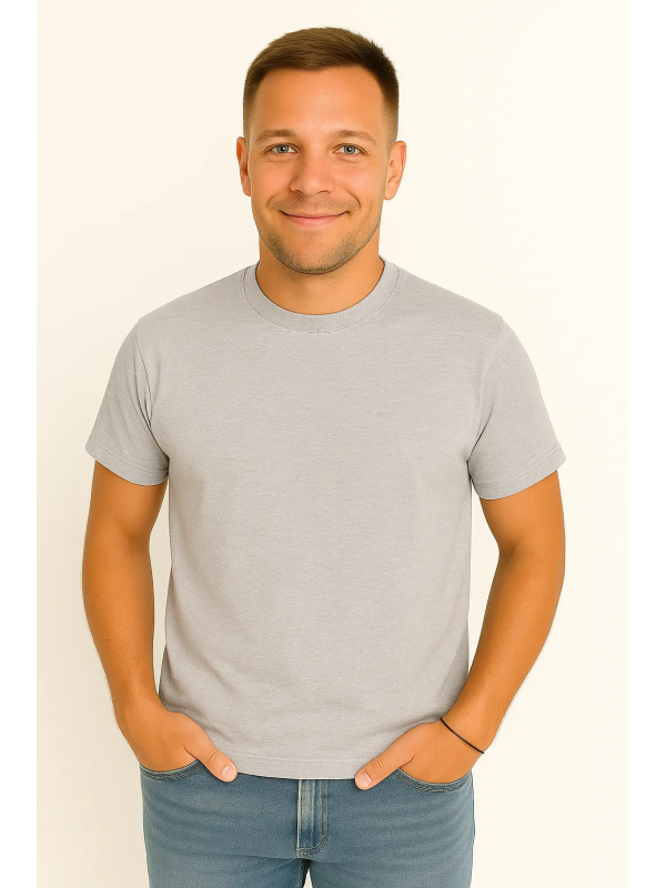 X-Name - Heren T-Shirt - Lichtgrijs - Ronde Hals - Italianstyle - Art.nr. XN-YE-14-LG