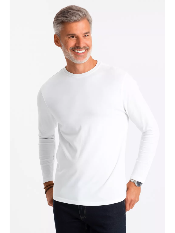Ombre - Taranto - Longsleeve Heren - Wit - Modaitalia - Art.nr. 0106