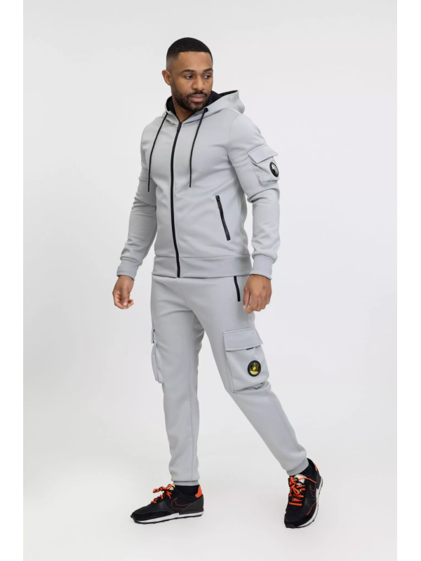 Zayne Milano - Marniga - Heren Joggingpak - Grijs - Ritszakken - Art.nr. ZP688-2