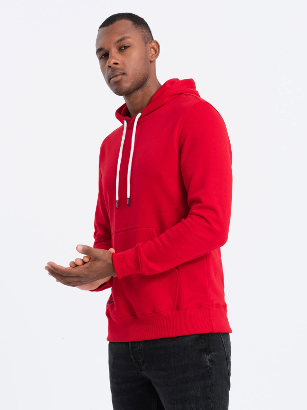 Ombre - Herenhoodie - Rood - Kangaroezak - Art.nr. B979