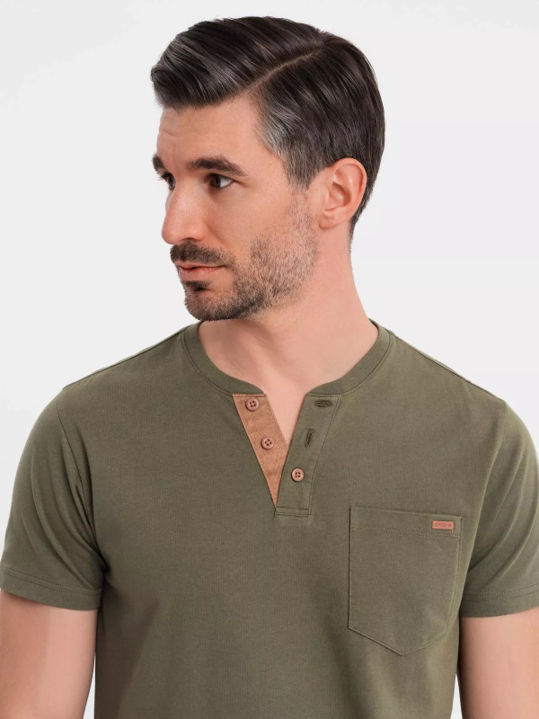 Italian Style - Poloshirt Heren - Suéde - Donkergroen - Italianstyle - Art.nr. 0206