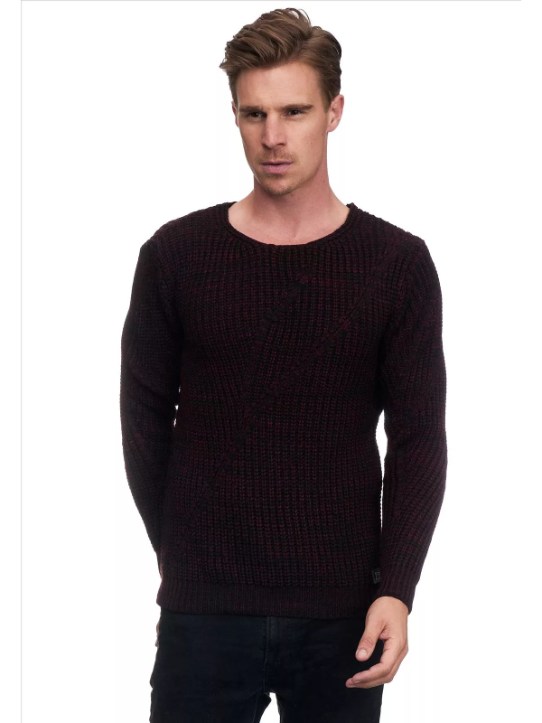 Rusty Neal - Trui Heren - Zwartrood - Casual - Stijlvol - Art.nr. 13365