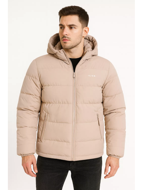 Winterjas Heren - Steekzakken - Beige - Art.nr. ICON-1685-BEIGE