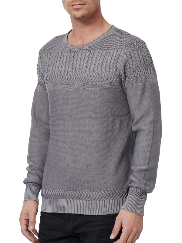 RustyNeal - Sweater - Antraciet - Ronde Hals - Art.nr. 13393