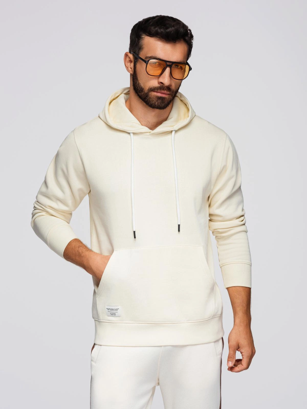 Ombre - Herenhoodie - Cream Wit - Sweatshirt - Art.nr. B1674