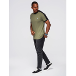 eng_pl_Mens-T-shirt-with-contrasting-stripes-olive-V4-OM-TSCT-0115-124104_2