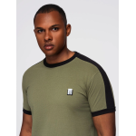 eng_pl_Mens-T-shirt-with-contrasting-stripes-olive-V4-OM-TSCT-0115-124104_3