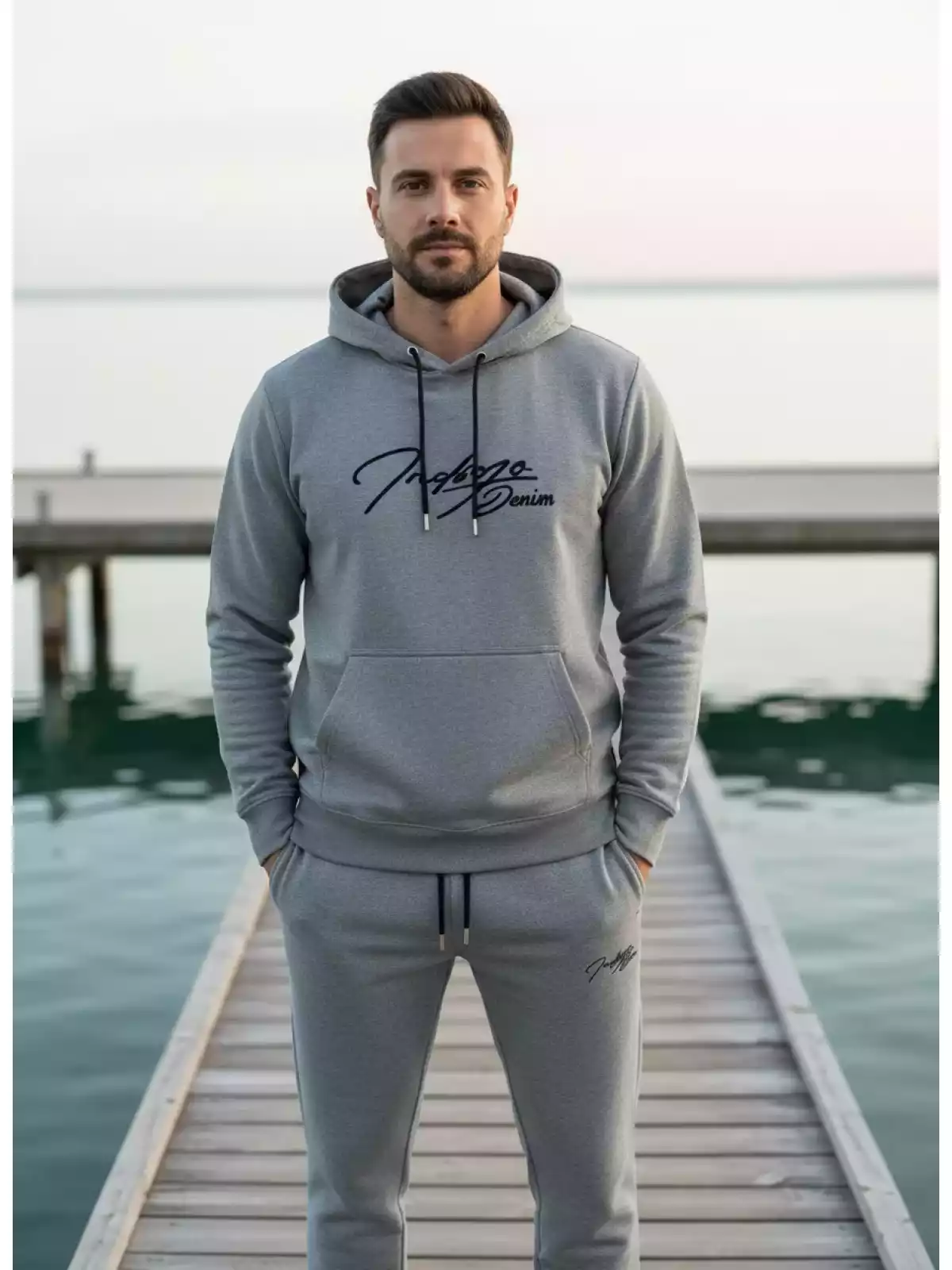 Indigo Denim - Joggingpak Heren - Lichtgrijs - Art.nr. ID-052