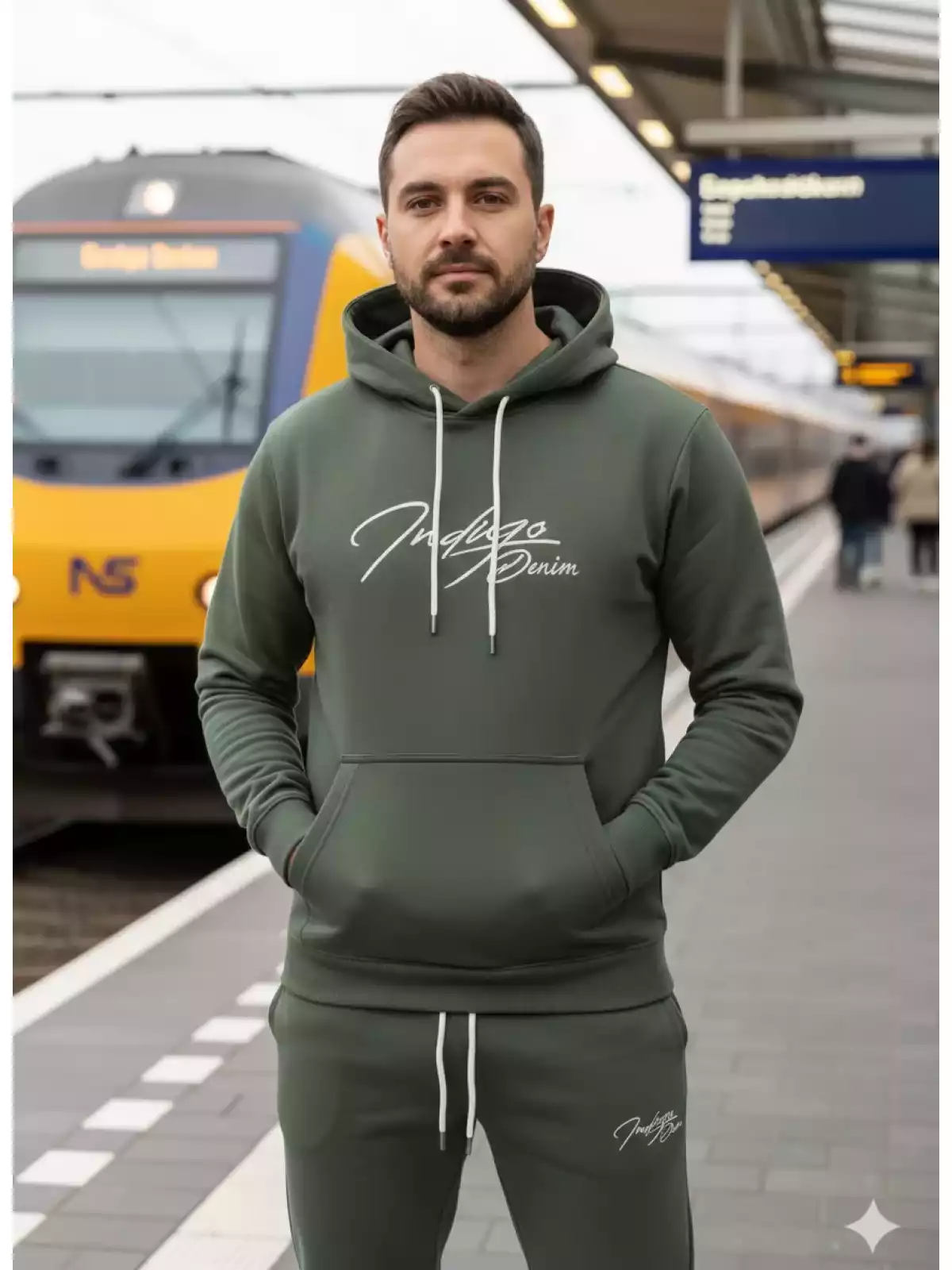 Indigo Denim - Joggingpak Heren - Donkergroen - Art.nr. ID-054