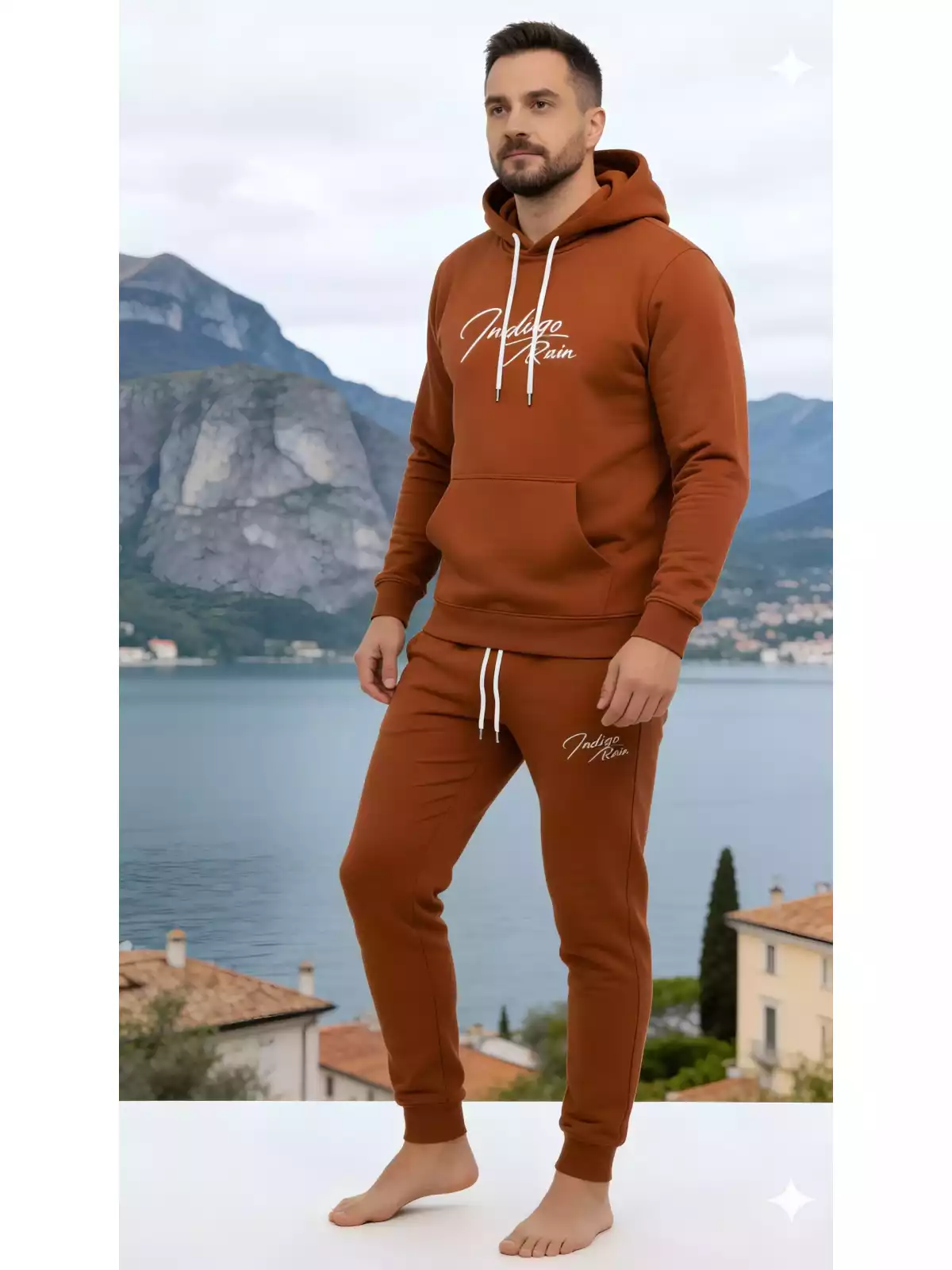 Indigo Denim - Joggingpak Heren - Roodbruin - Art.nr. ID-056