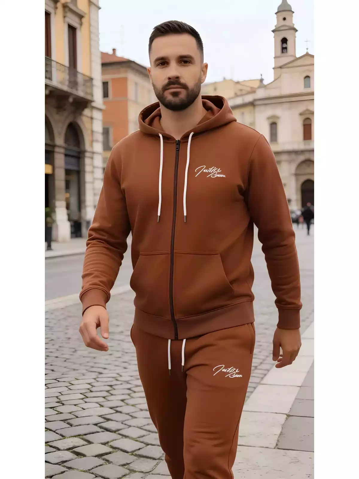 Indigo Denim - Joggingpak Heren - Roodbruin- Art.nr. ID-074