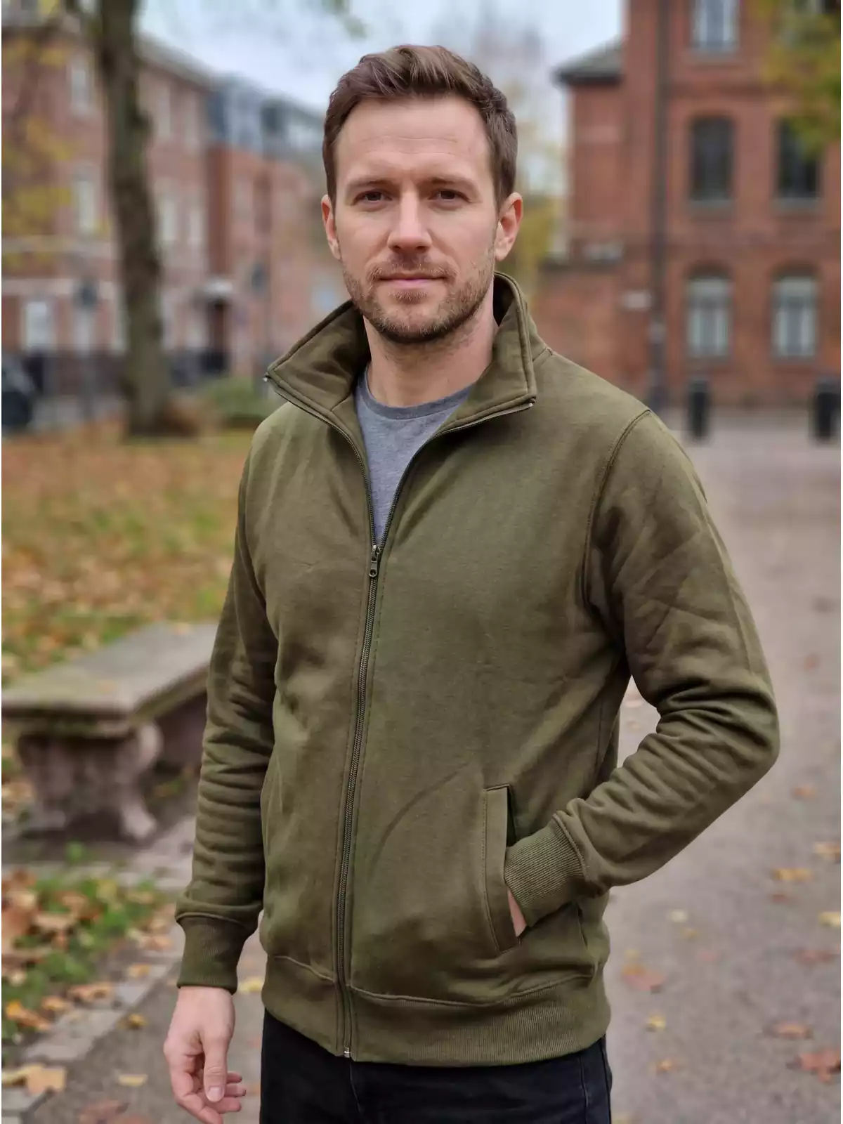 Heren Vest - Casual - Army Green
