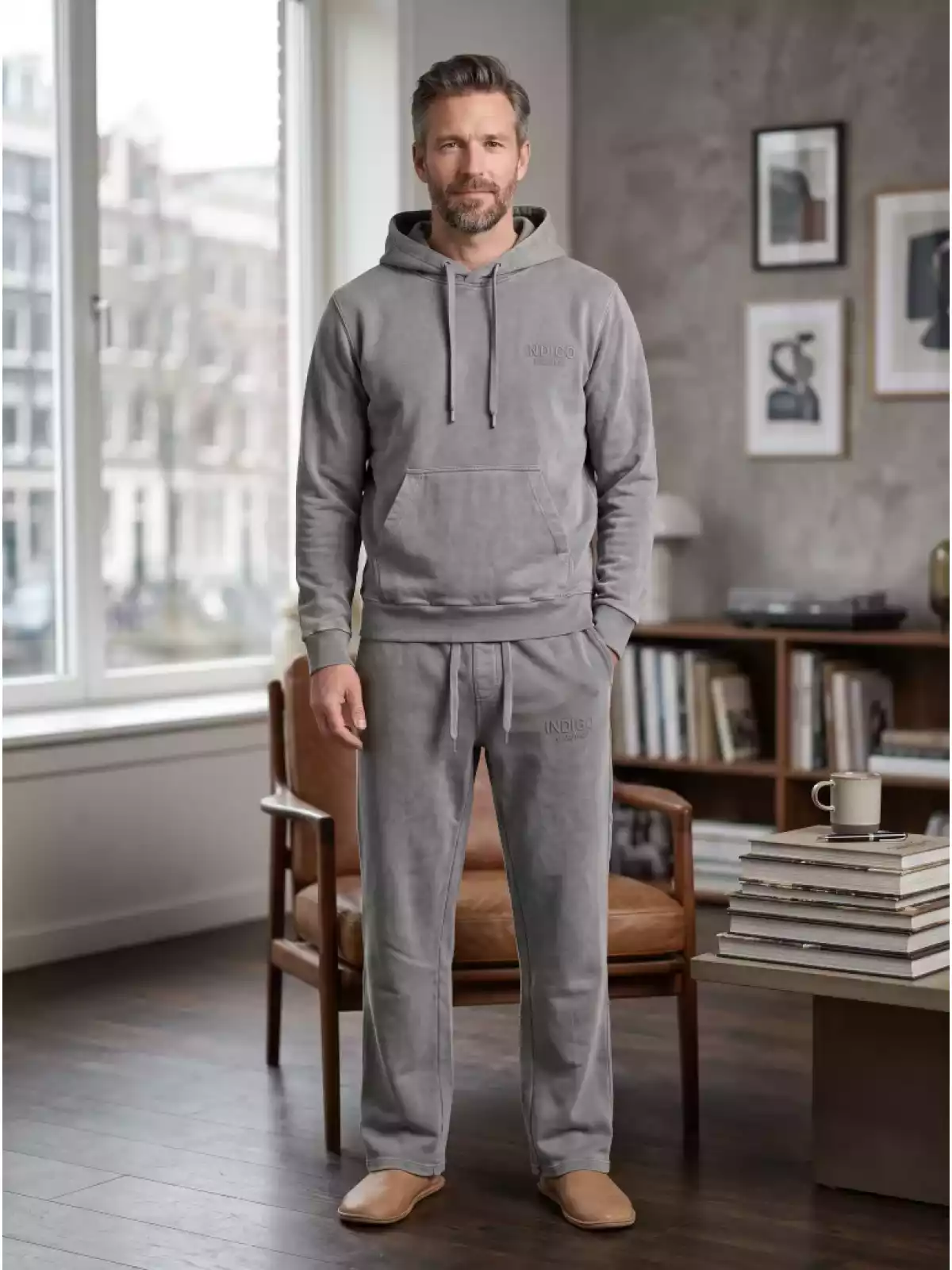 Indigo Denim - Joggingpak Heren Donkergrijs - Alaba