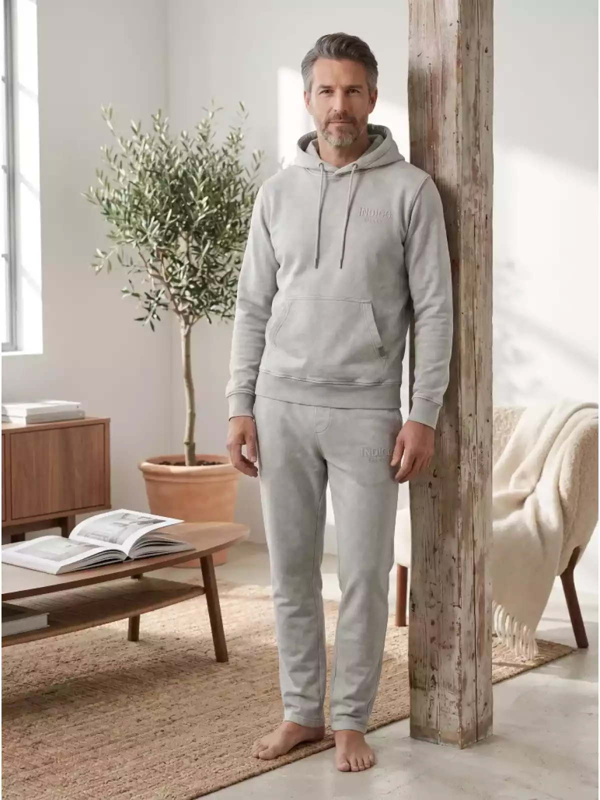 Indigo Denim - Joggingpak Heren Lichtgrijs - Alaba