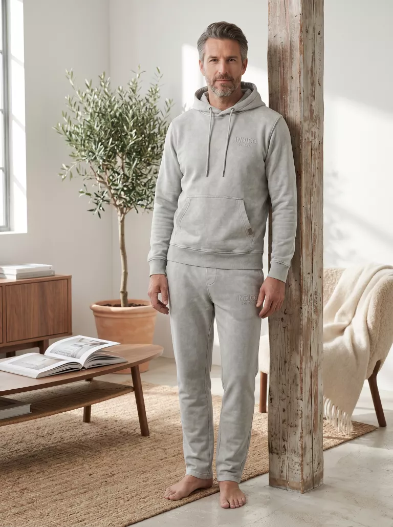 Indigo Denim - Joggingpak Heren Lichtgrijs - Alaba