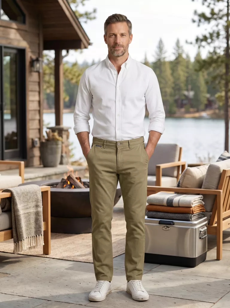 Tailor Stash - Heren Chino - Beige - Lengte 32