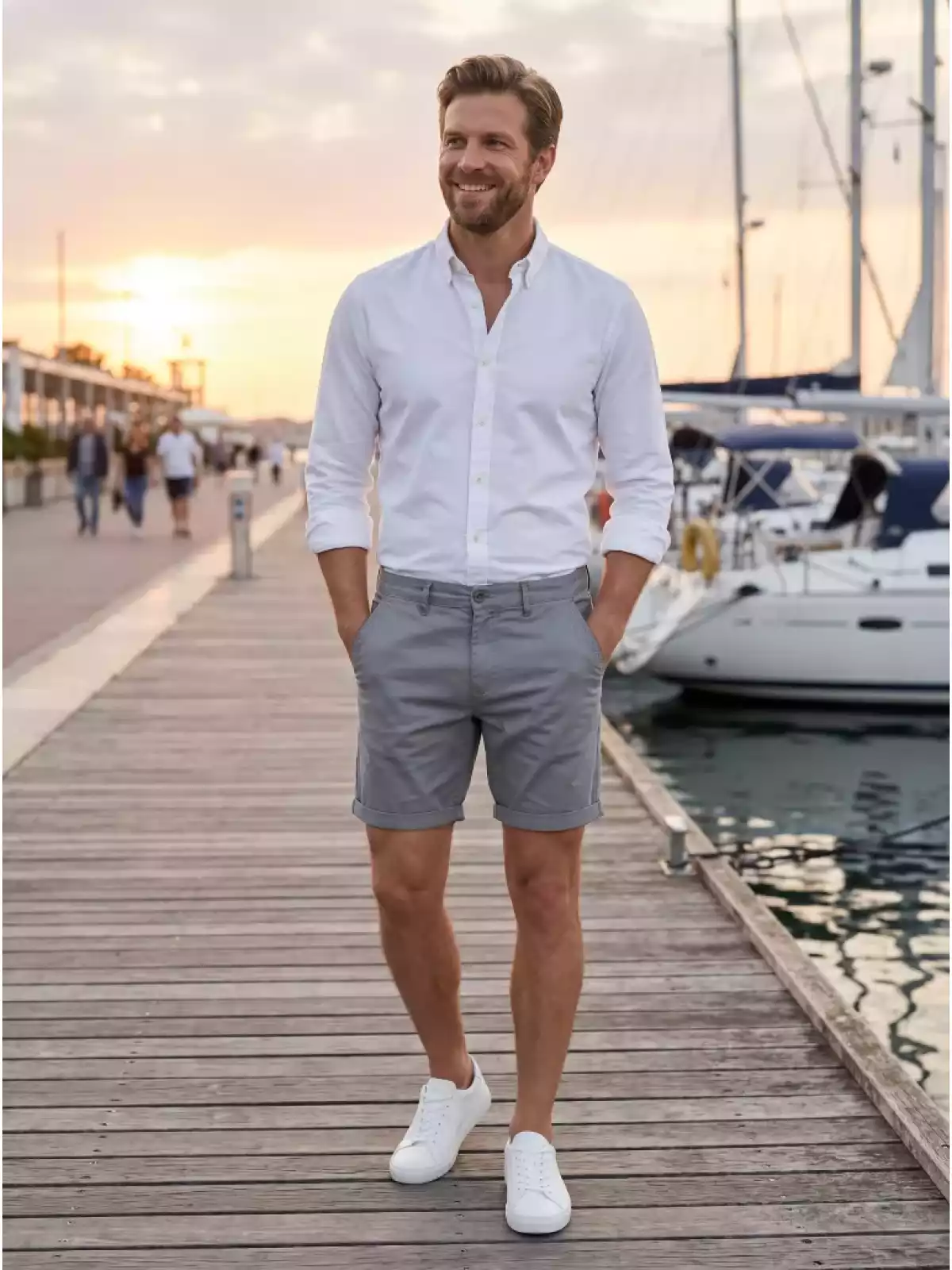 Tailor Stash - Korte Chino - Grijs