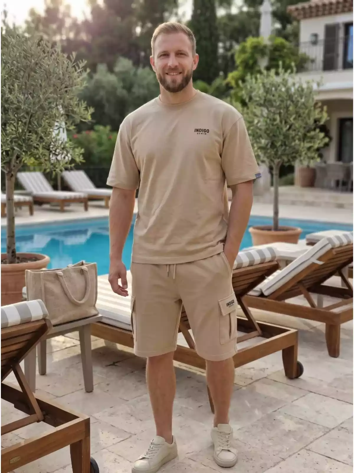 Indigo Denim - Jogging Zomerset - Licht Bruin - Modaitalia